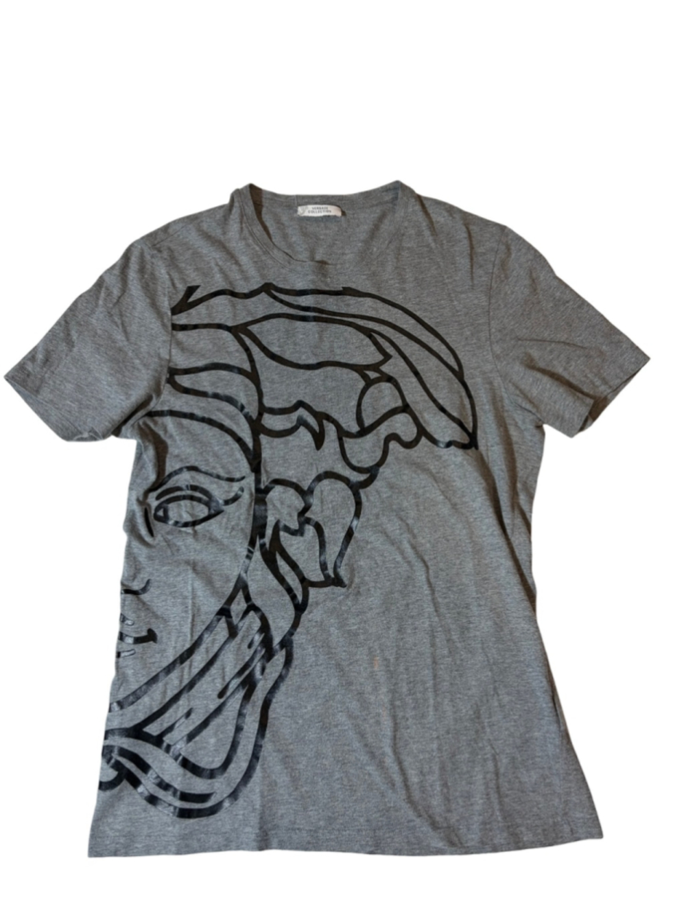 Versace Collection Medusa Graphic T Shirt Gray Black Logo Tee Men’s M Italy